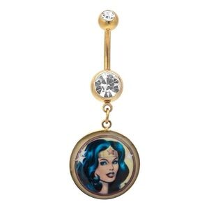 Body Vibe Wonder Woman Dangle Belly Ring